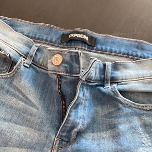 Express Barely Boot Sz 12P Distressed Jeans